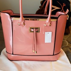 Large Peach double bag set. New with tags